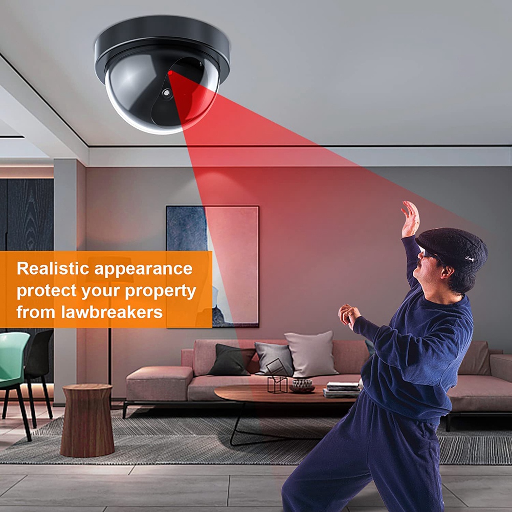 Home Security Wireless Camera - Dummy Security Camera,Fake Camera With Red
