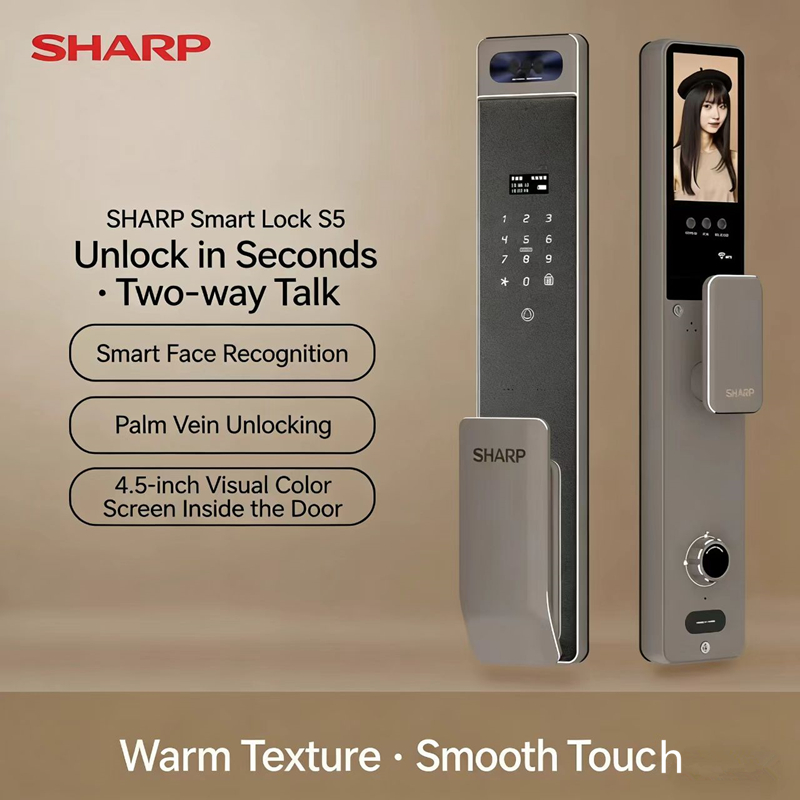 Home Security Door Lock - Sharp S5-FV Fully Automatic Smart Lock