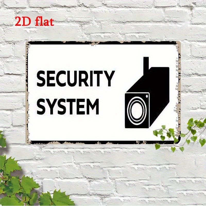 Home Security Outdoor - Metal Security System Sign - Durable