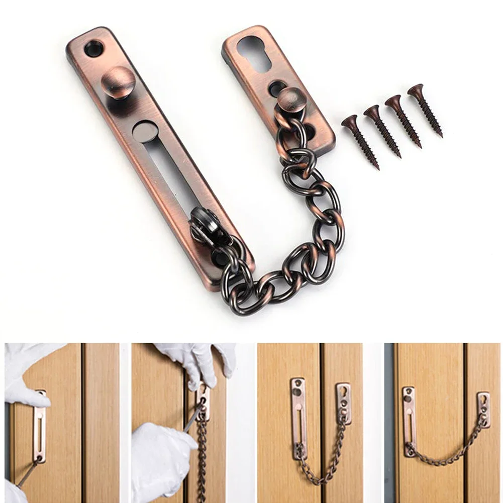 Home Security Door Reinforcement Lock - Door Chain with Lock Door Lock