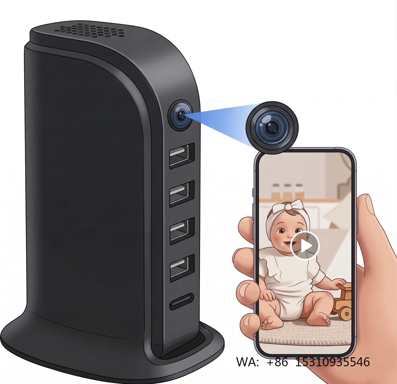 Home Security Officer - Compact Wi-Fi Security Camera for Home