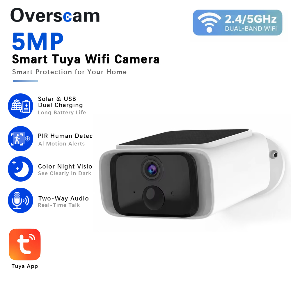 Home Security Technician - Tuya 5MP Solar Security Camera Wireless