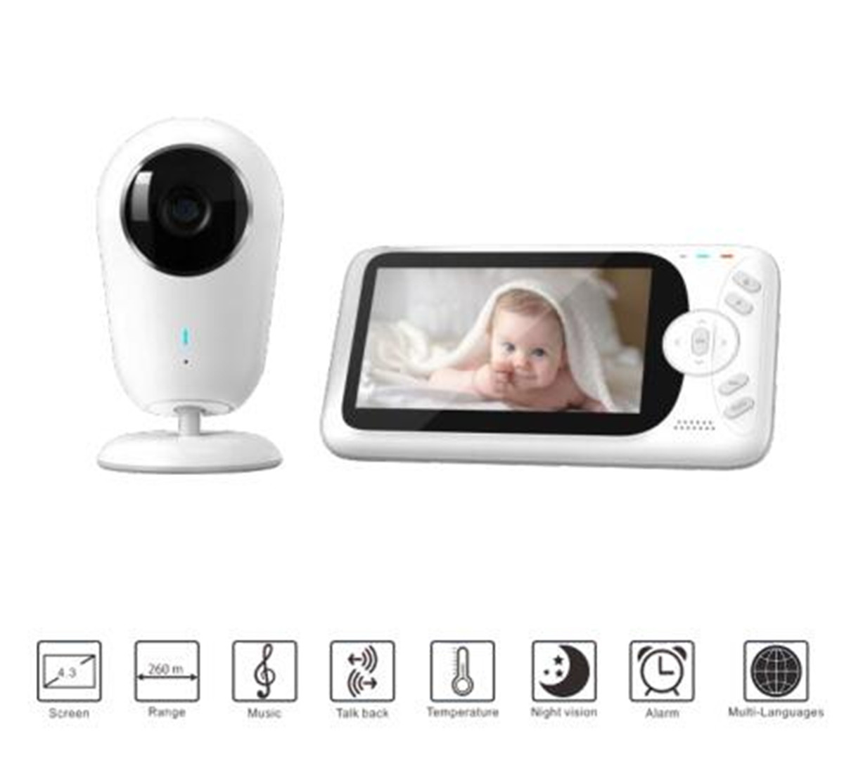 4.3inch 1080P Full HD Wireless - Home Security Wireless Camera recension och pris
