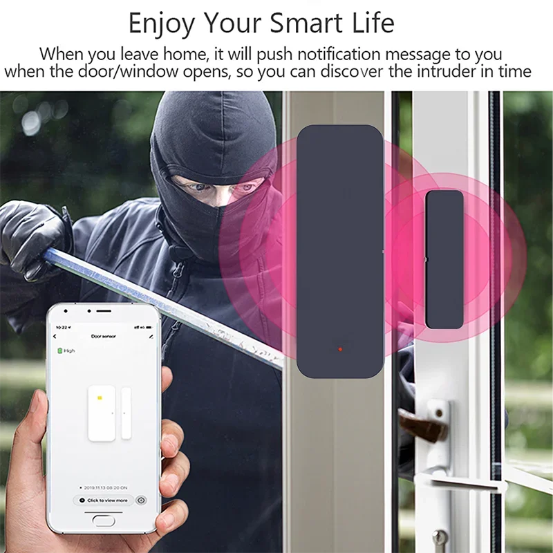 Tuya Zigbee Wifi Door Sensor W - Home Security Gate recension och pris