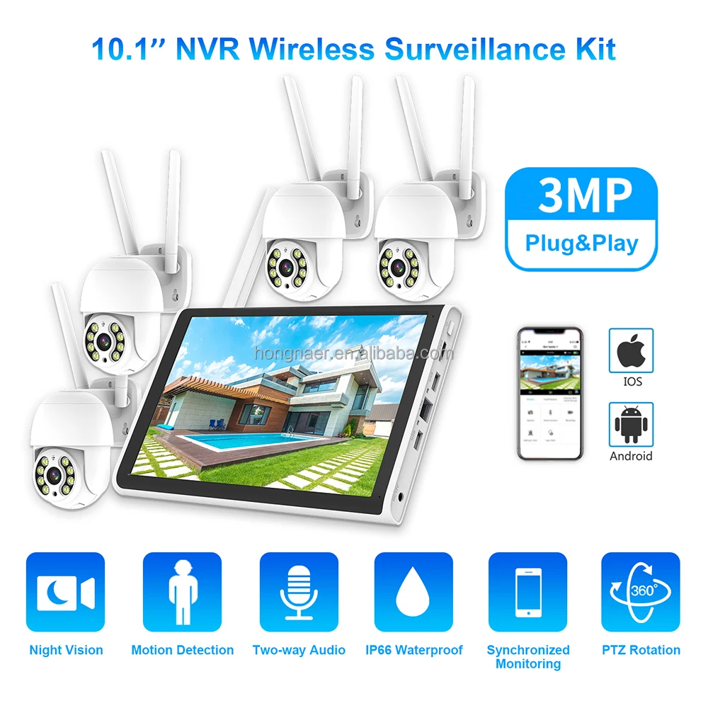 2026 Hongnaer 3MP 4 Channel Wi - Home Security Wireless Camera recension och pris
