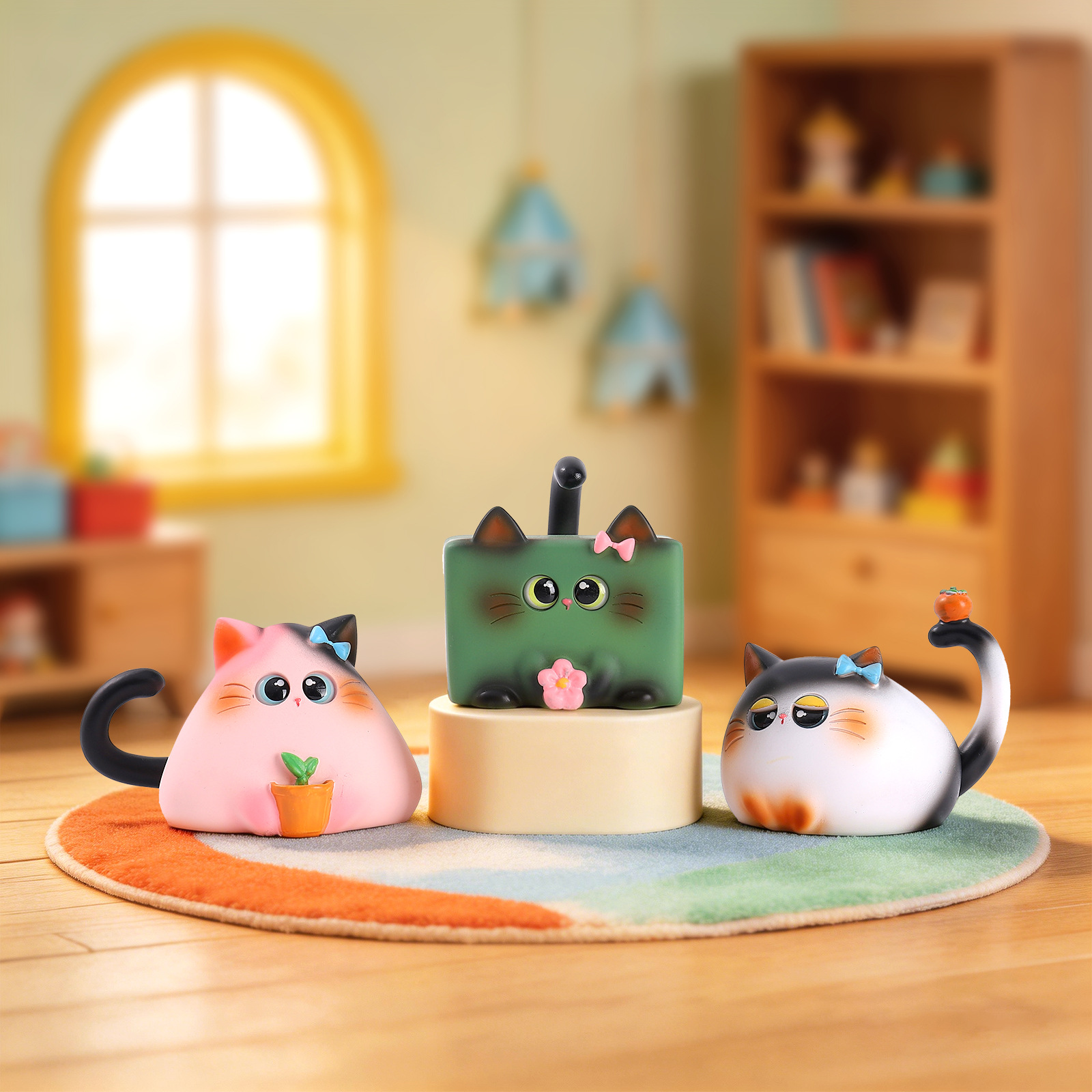 Blind Box Cat Figurine Resin C - Home Security Officer recension och pris