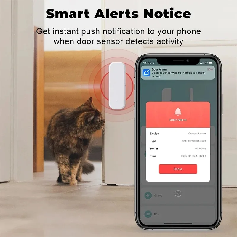 Tuya WiFi Smart Door Window Se - Home Security Gate recension och pris