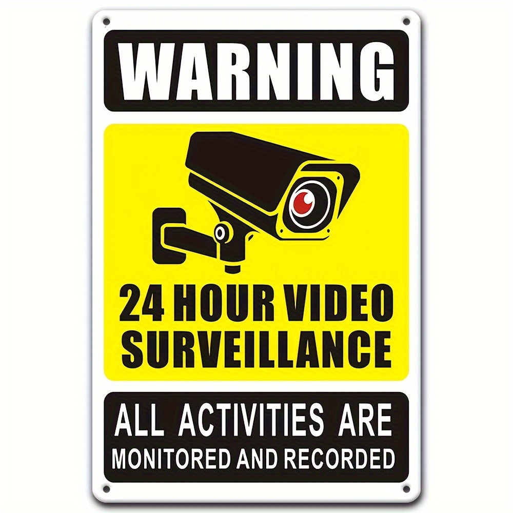 24/7 Video Surveillance Warnin - Home Security Outdoor recension och pris