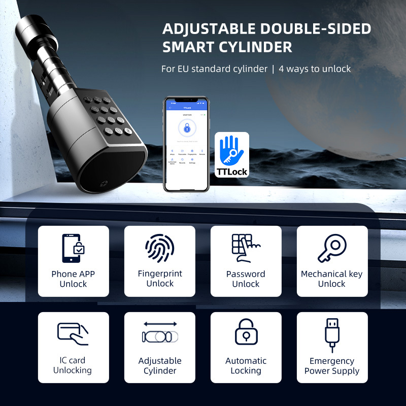 Smart Euro Cylindrical Door Lo - Home Security Door Lock recension och pris