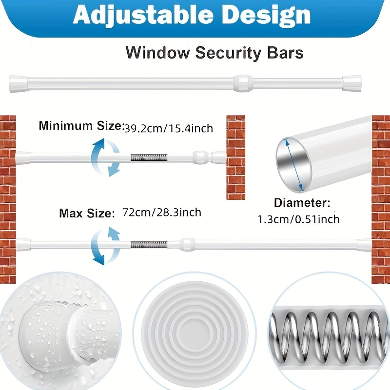 Adjustable Safety Ba Polished  - Home Security Door Reinforcement Lock recension och pris