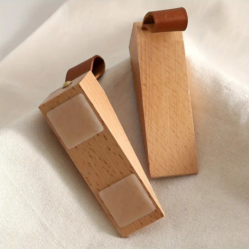 1pc Solid Wood Door Stopper -  - Home Security Jammers recension och pris