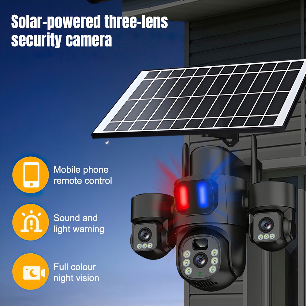 Solar WiFi PTZ Camera Outdoor  - Home Security Wireless Camera recension och pris