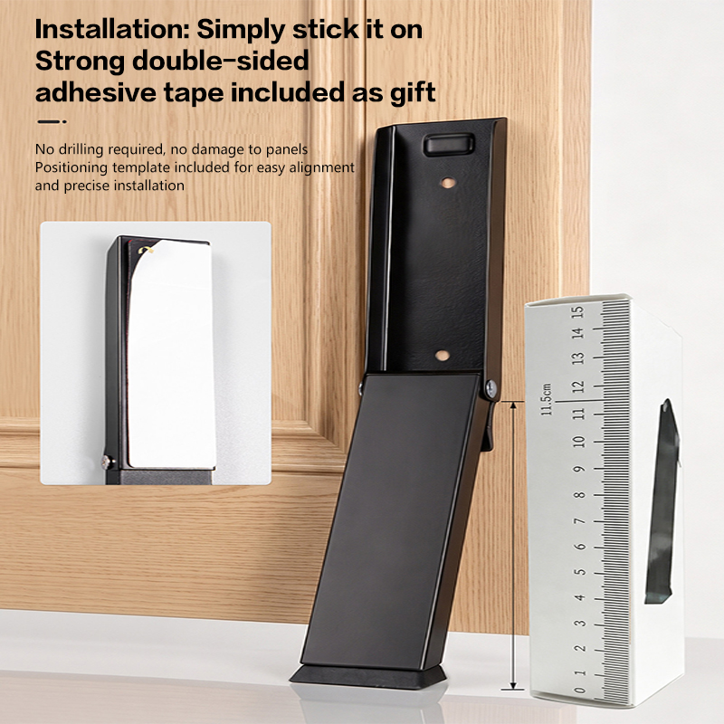 Upgraded No Drill Door Stopper - Home Security Jammers recension och pris