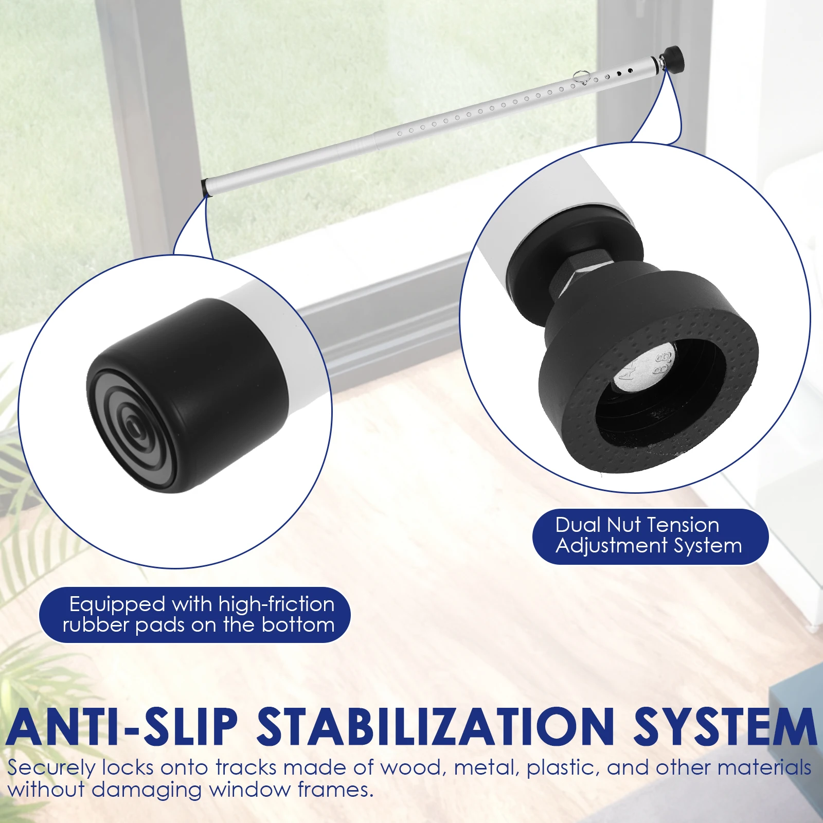 1/2Pcs Sliding Door Security B - Home Security Jammers recension och pris