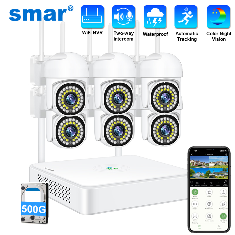 Smar 3MP Wireless CCTV Securit - Home Security Wireless Camera recension och pris