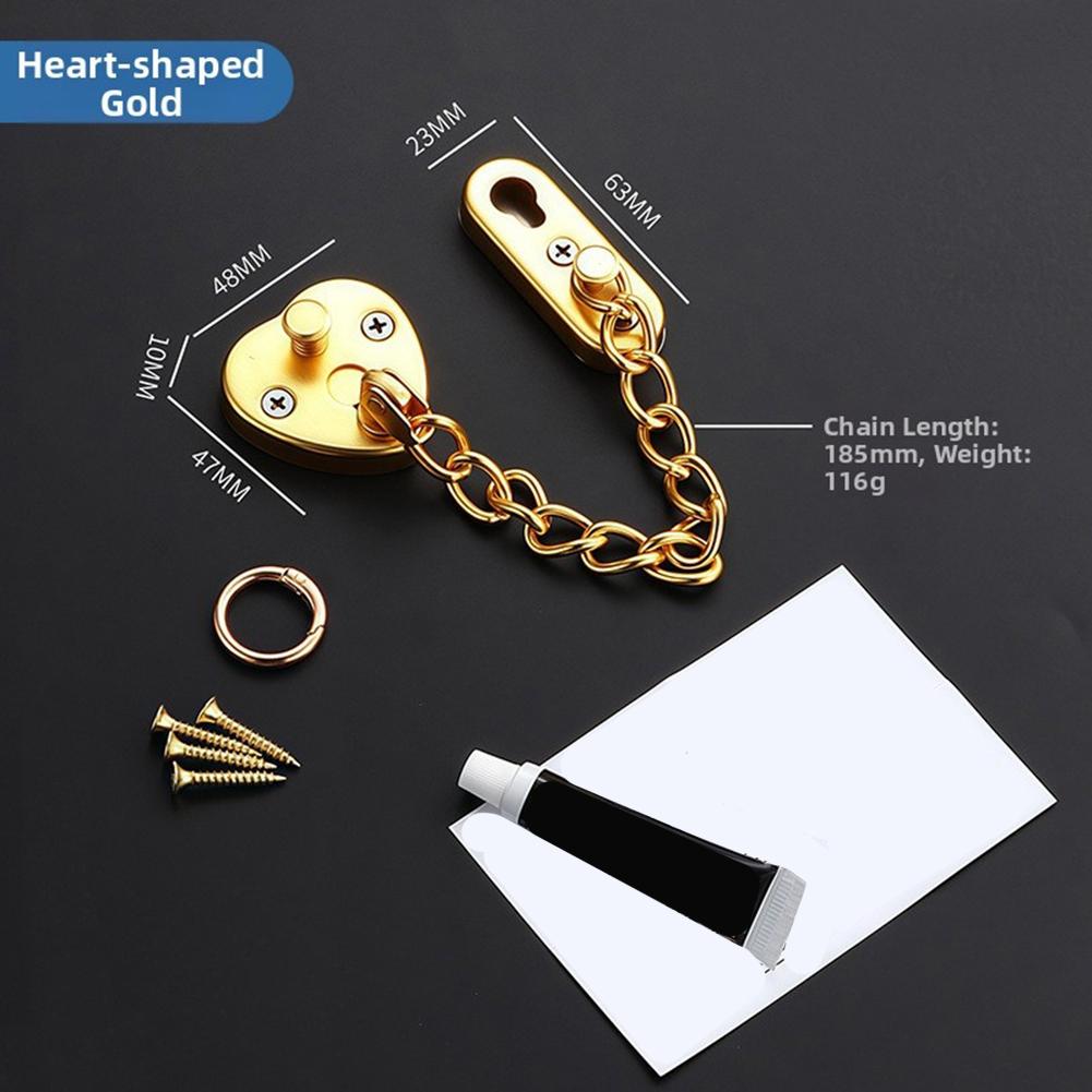 Stainless Steel Door Chain Loc - Home Security Door Reinforcement Lock recension och pris