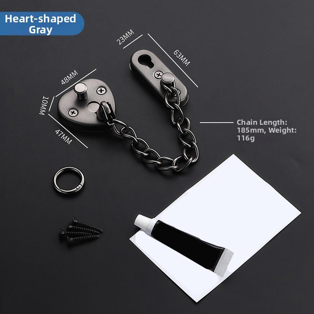 Stainless Steel Door Chain Loc - Home Security Door Reinforcement Lock recension och pris