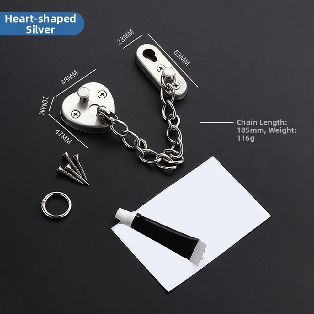 Stainless Steel Door Chain Loc - Home Security Door Reinforcement Lock recension och pris