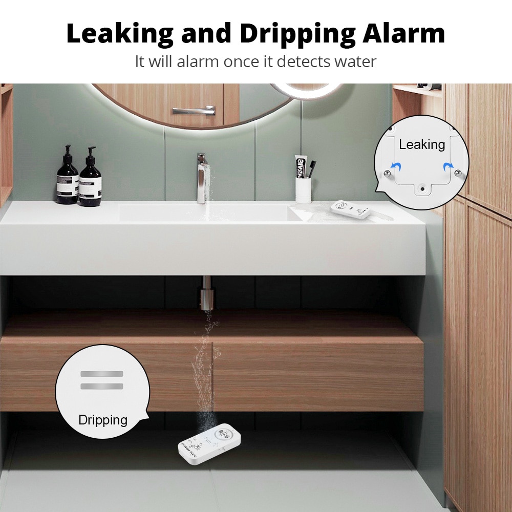 KERUI Wireless Water Sensor 90 - Home Security Outdoor recension och pris